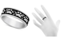 Essentials Paw Print Band Ring in Silver-Plate